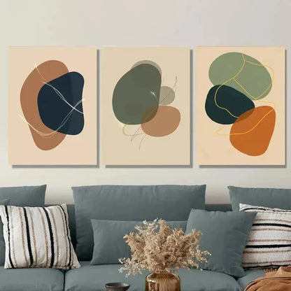 3pcs Abstract Modern Minimalist Wall Art Set Wall Art Canvas Unframed – High Quality Print 100% Australian Made Wall Canvas