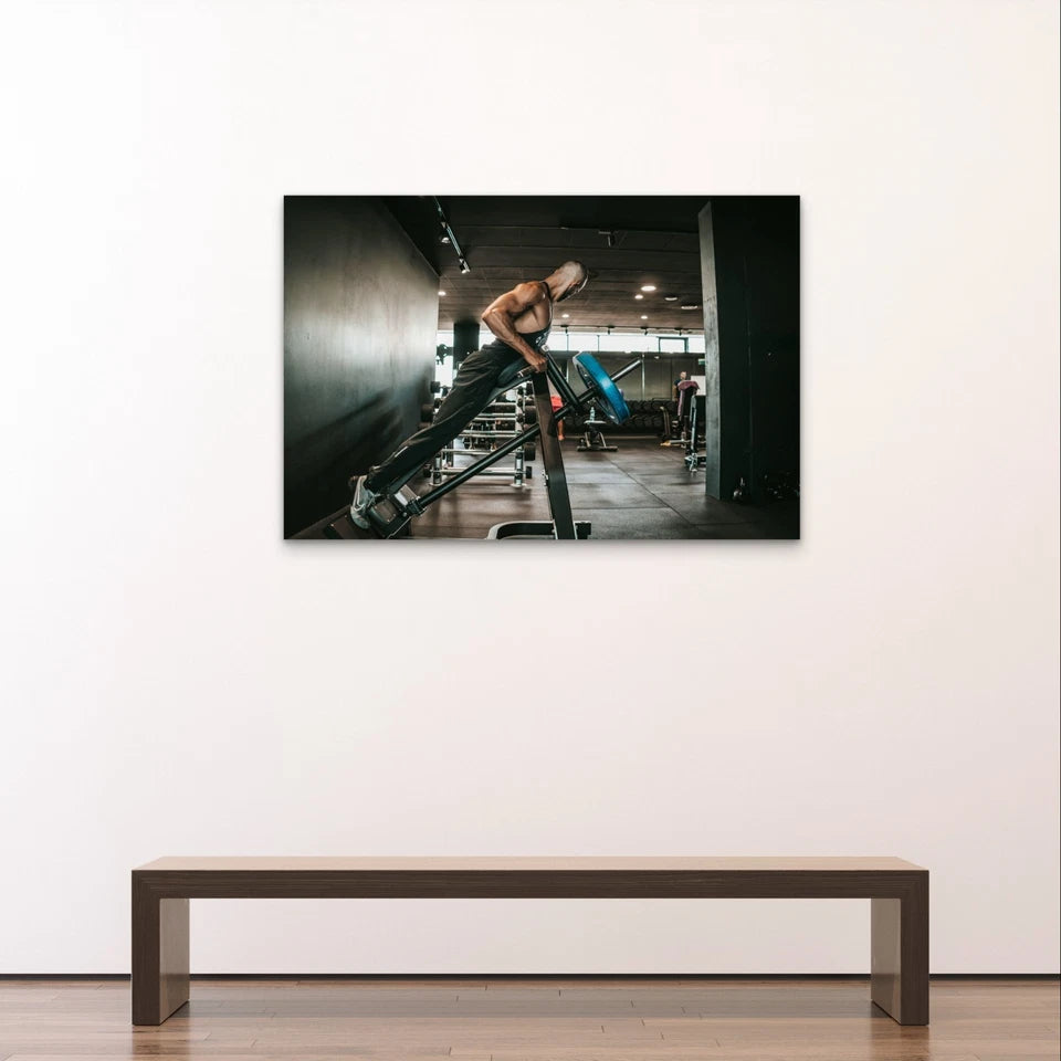 T-Bar Row Back Exercise Fitness 5mm Plastic Poster Ready to Hang 90x60cm