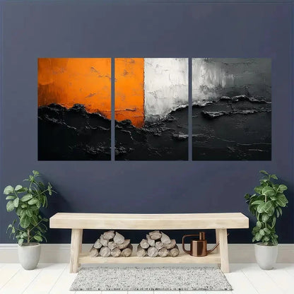 3pcs Black And White Minimalist Abstract Perfect Wall Art Set Canvas Framed 40x60cm - High Quality Print 100% Australian Made Wall Canvas Ready to Hang