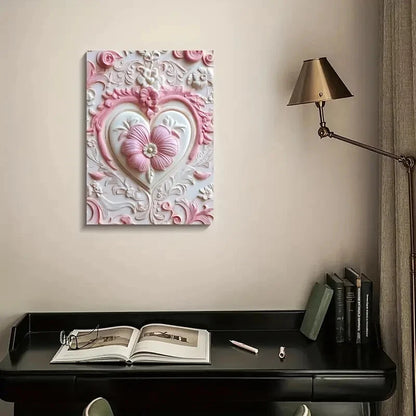 Rainbow Cookie Design in Pink Painting 40x60cm Metal Print Ready to Hang