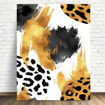 Beautiful Abstract Leopard Painting Modern 40x60cm Metal Print Ready to Hang