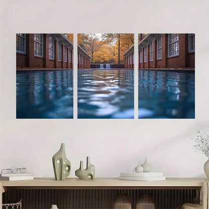 3pcs Waterfalls Crashing Over Rocks Perfect Wall Art Set Canvas Framed 40x60cm - High Quality Print 100% Australian Made Wall Canvas Ready to Hang