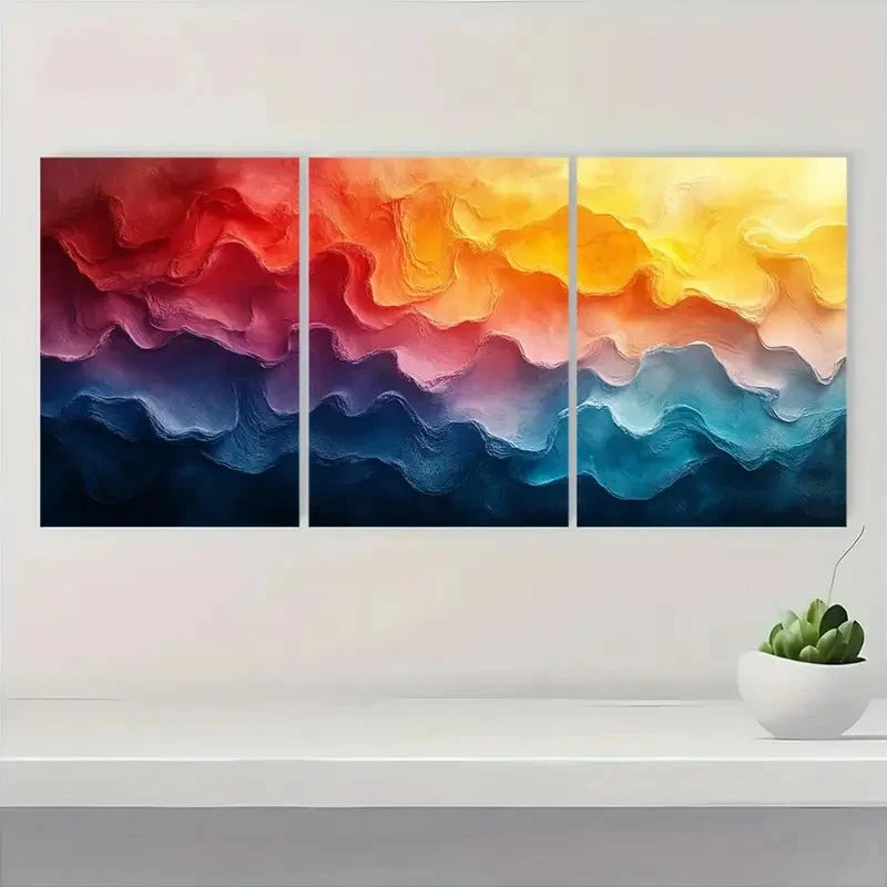 3pcs Alpine Echoes Minimalist Mountain uy    Wall   Wall Art Set Canvas Framed 40x60cm - High Quality Print 100% Australian Made Wall Canvas Ready to Hang