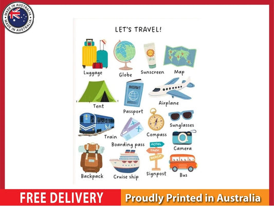 NEW (LAMINATED) Travel (61X91CM) Educational CHART PICTURE PRINT
