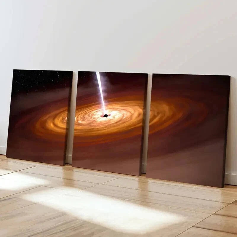 3pcs Vibrant Nebula & Galaxy Cosmic Space Wall Art Set Canvas Framed 40x60cm - High Quality Print 100% Australian Made Wall Canvas Ready to Hang