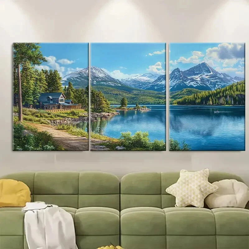3pcs Montana Scenic Landscape Unique Metal Print Ready to Hang Art