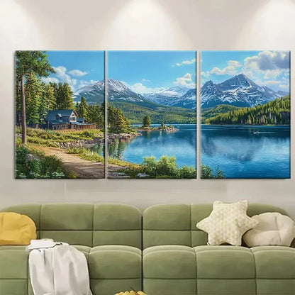 3pcs Montana Scenic Landscape Unique Metal Print Ready to Hang Art