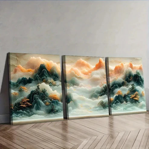3pcs mountain Wall Art Set Canvas Unframed - High Quality Print 100% Australian Made Wall Canvas