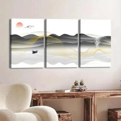 3pcs Contemporary Artwork Odorless Perfect Wall Art Set Canvas Framed 40x60cm - High Quality Print 100% Australian Made Wall Canvas Ready to Hang