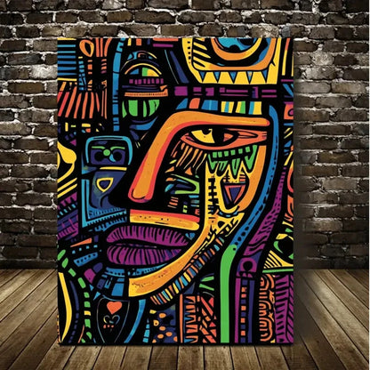 Beautiful Abstract Art African Style Painting 40x60cm Metal Print Ready to Hang