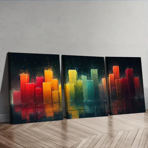 3pcs Modern Art Deco Graffiti Wall Art Set Canvas Unframed – High Quality Print 100% Australian Made Wall Canvas