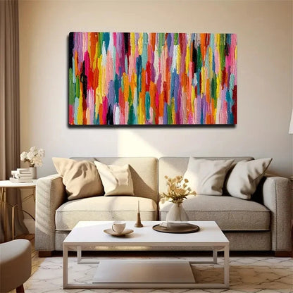 Modern Multicolor Horizontal Wall Art Canvas Office Home Room Framed 120x60cm