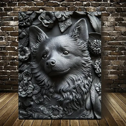 Featuring Simon Among Flower Painting 40x60cm Metal Print Ready to Hang