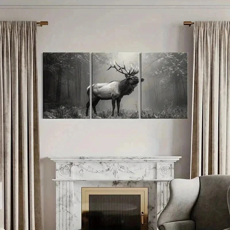 3pcs Misty Forest Scene Nature Splendor Metal Print Ready to Hang Art