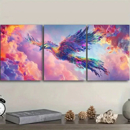 3pcs A beautiful phoenix Wall Art Set Canvas Unframed – High Quality Print, 100% Australian Made Wall Canvas