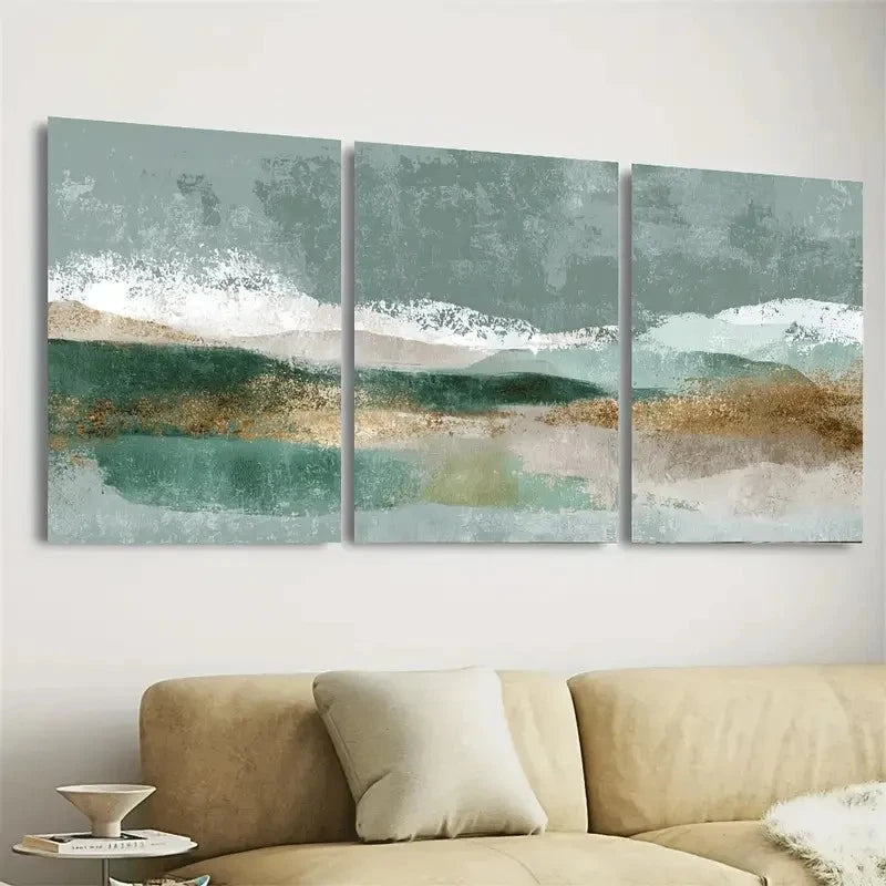 3pcs Geometric Rustic Modern Decor Wall Art Set Canvas Framed 40x60cm - High Quality Print 100% Australian Made Wall Canvas Ready to Hang