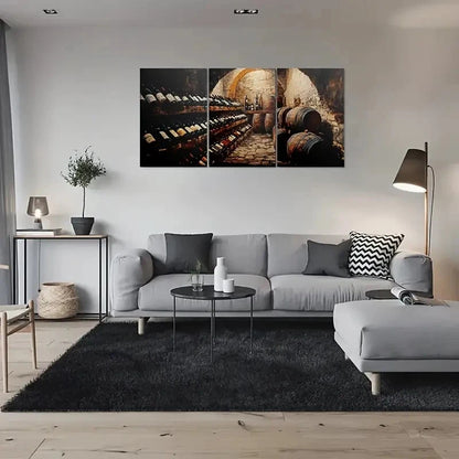 3pcs Rustic Barn Barrel & Bottle Metal Print Ready to Hang Art