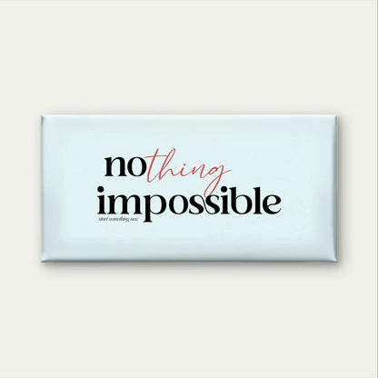 Nothing is Impossible Inspirational Wall Art Canvas Office Home Framed 120x60cm