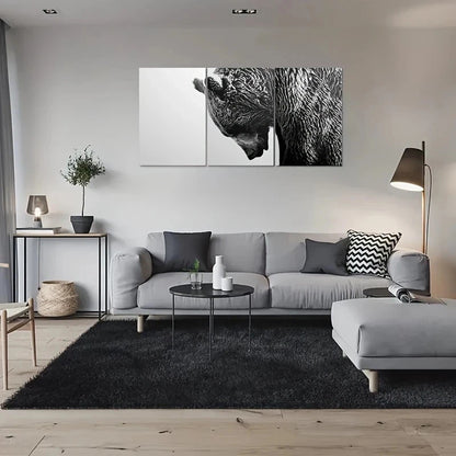 3pcs Black and White Bear Animal Metal Print Ready to Hang Art
