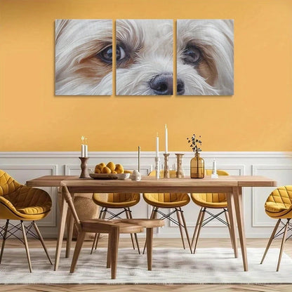 3pcs Vibrant Colors Rustic Style Dog Metal Print Ready to Hang Art