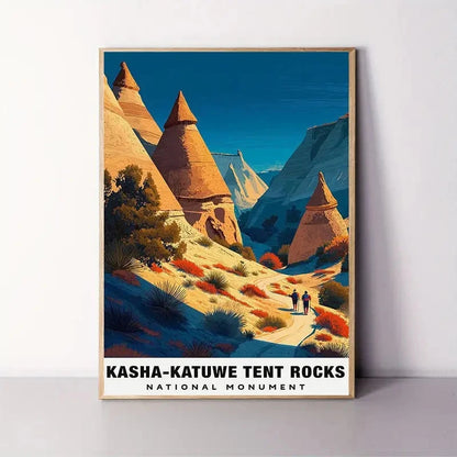 Kasha-Katuwe Tent Rocks National Monument Desert Travel Poster Print Wall Art