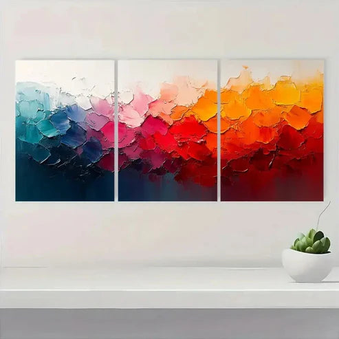 3pcs Original Colorful Abstract Painting ER Wall Art Set Canvas Unframed - High Quality Print 100% Australian Made Wall Canvas