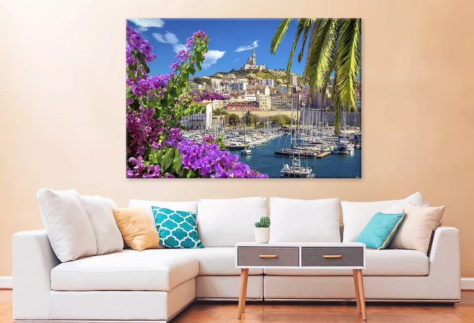 City Of Marseille Harbor Wall Art Decor 100% Australian Made