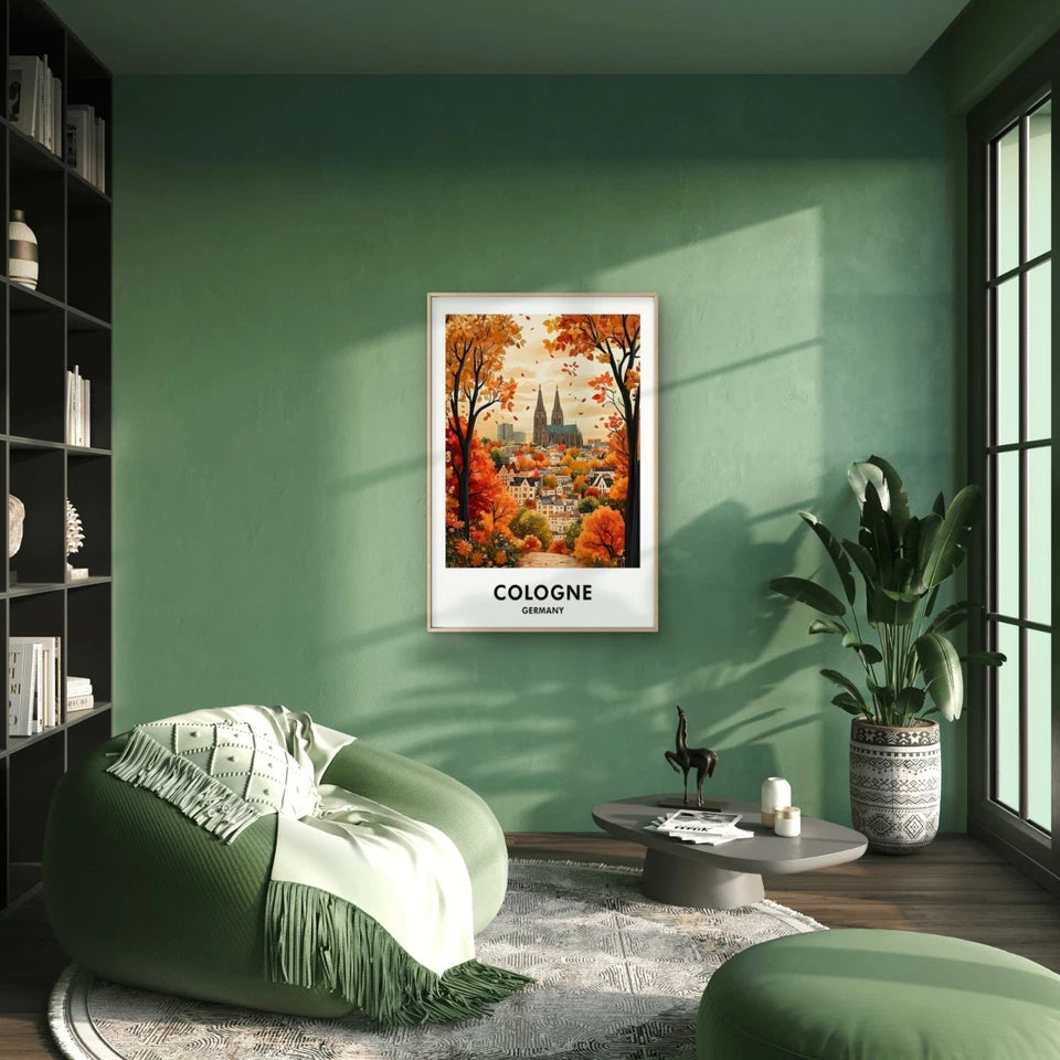 Cologne Germany Contemporary Art Travel Poster Print Wall Art