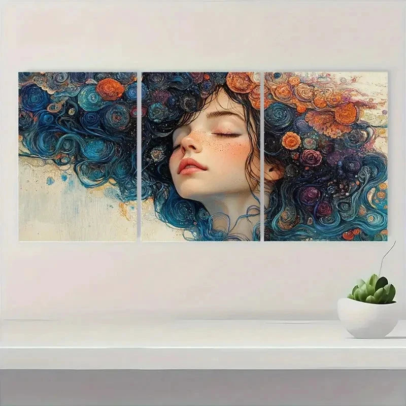 3pcs Whimsical Giclée One of Each Perfect Wall Art Set Canvas Framed 40x60cm - High Quality Print 100% Australian Made Wall Canvas Ready to Hang