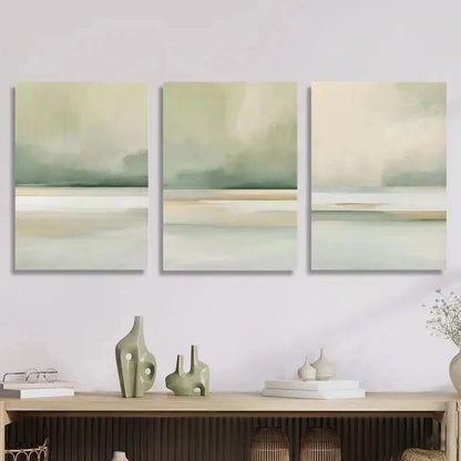 3pcs Modern Abstract Coastal Landscape Perfect Wall Art Set Canvas Framed 40x60cm - High Quality Print 100% Australian Made Wall Canvas Ready to Hang