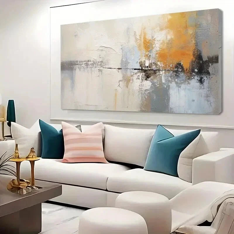 Minimalist Neutral art Wall Art wall canvas office home room framed 120x60cm