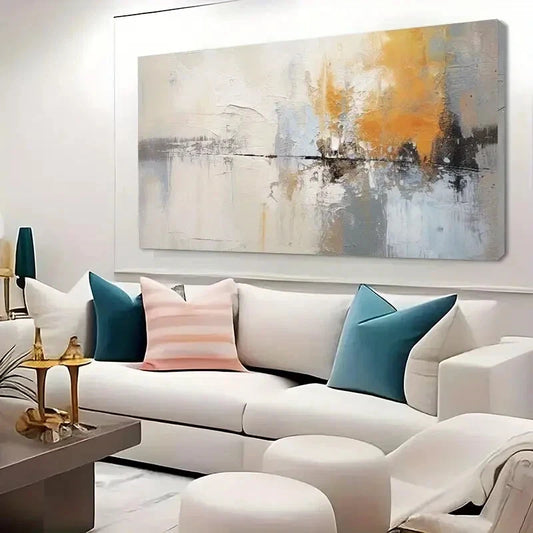 Minimalist Neutral art Wall Art wall canvas office home room framed 120x60cm