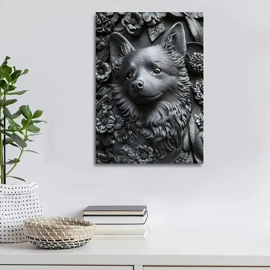 Featuring Simon Among Flower Painting 40x60cm Metal Print Ready to Hang