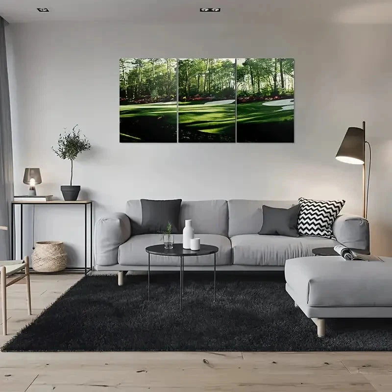 3pcs Forest Greenery Nature Scene Metal Print Ready to Hang Art