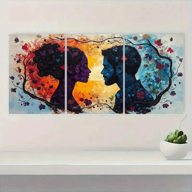 3pcs Abstract Decor with Vibrant Colors K Wall Art Set Canvas Framed 60x90cm - High Quality Print 100% Australian Made Wall Canvas Ready to Hang