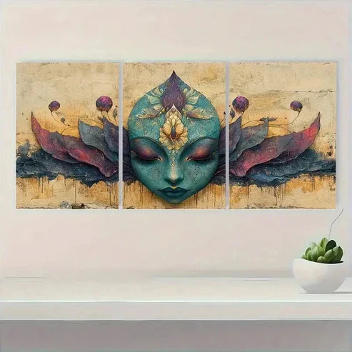 3pcs Sage Green and Lavender S Wall Art Set Canvas Unframed - High Quality Print 100% Australian Made Wall Canvas - Bella Home Decor