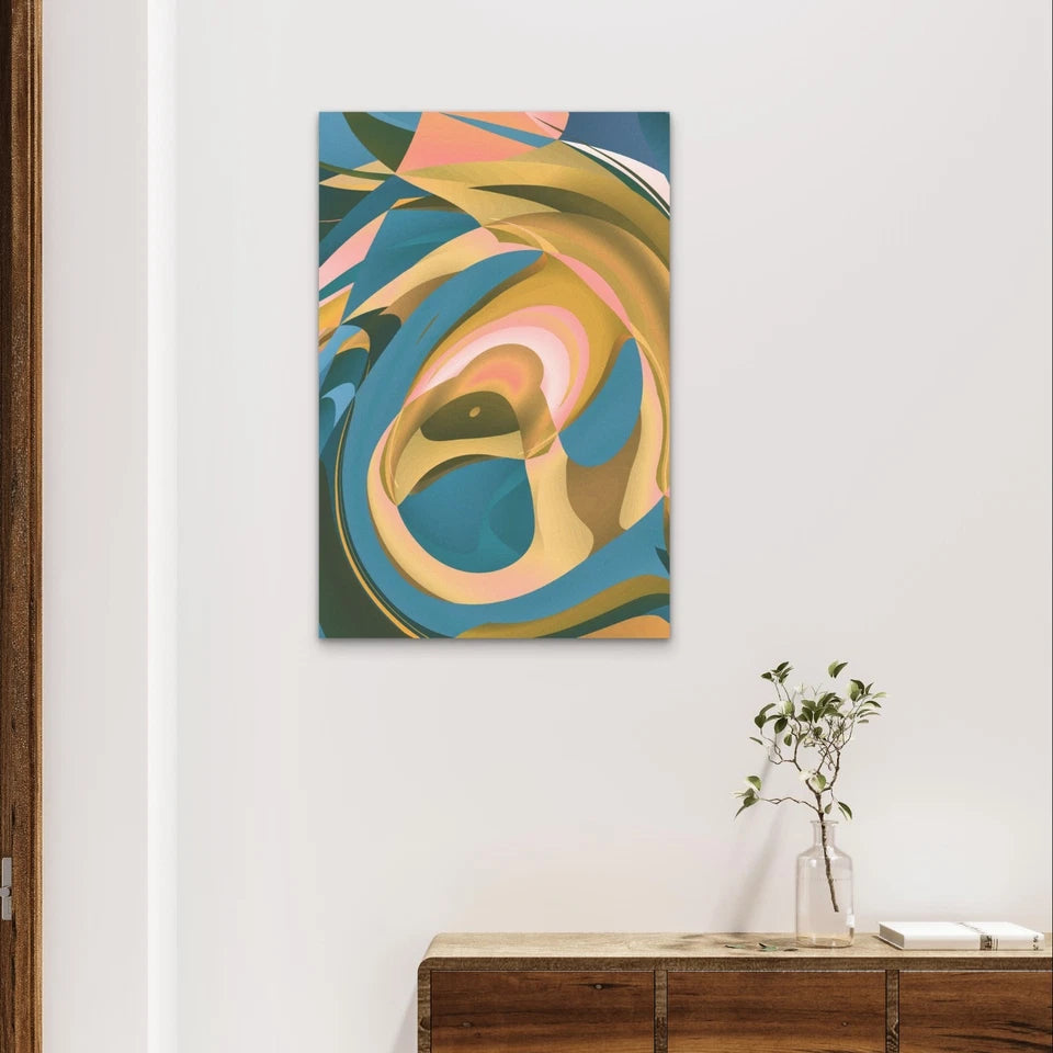Swirl Abstract Geometric Modern Colourful Art 40x60cm Metal Print Ready to Hang