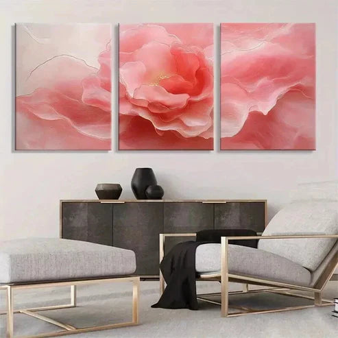 3pcs Soft and Delicate Abstract Blooming Prefect Wall Art Canvas Unframed - High Quality Print 100% Australian Made Wall Canvas