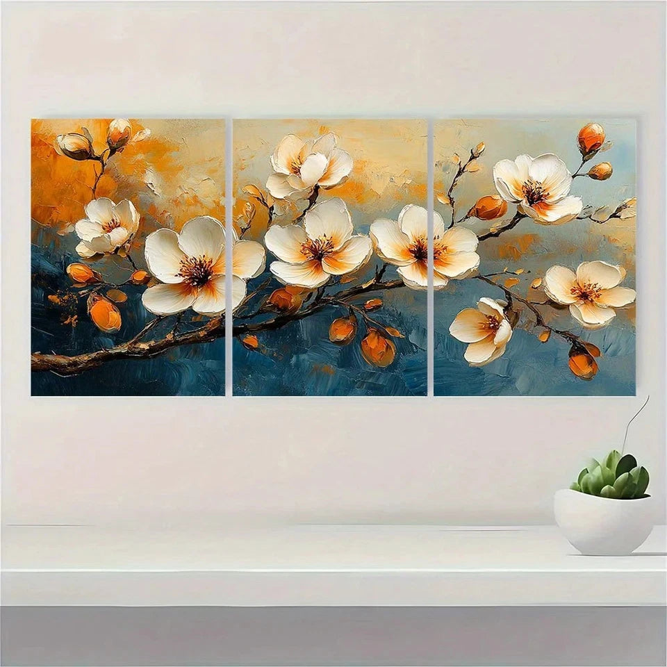 3pcs Almond Blossoms Van Gogh Metal Print Ready to Hang Art