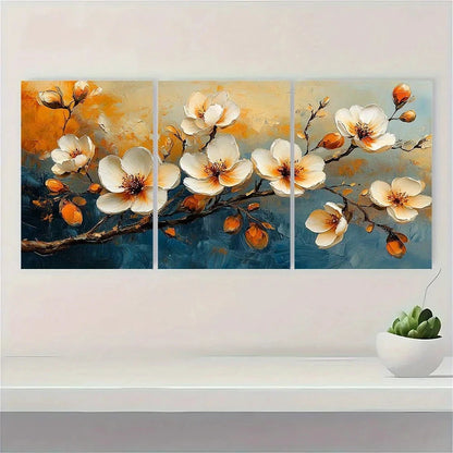 3pcs Almond Blossoms Van Gogh Metal Print Ready to Hang Art