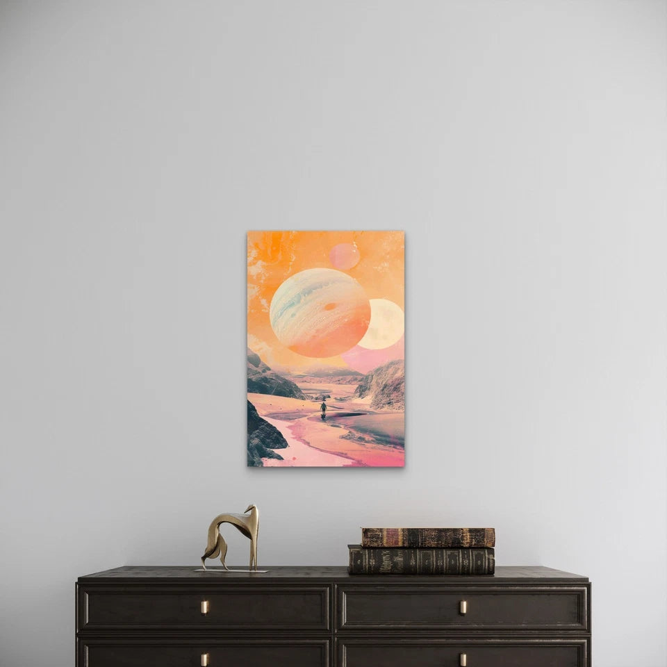 Master Flame Space Themed Classic Aesthetic Metal Print Ready to Hang
