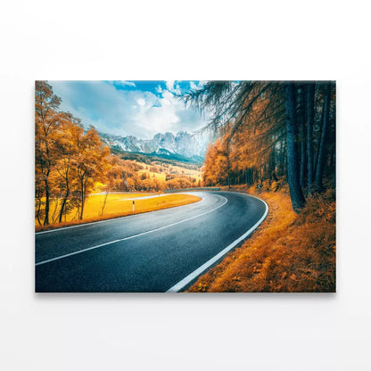 Beautiful Orange Tree Pathway Wall Art Decor 100% Australian Made