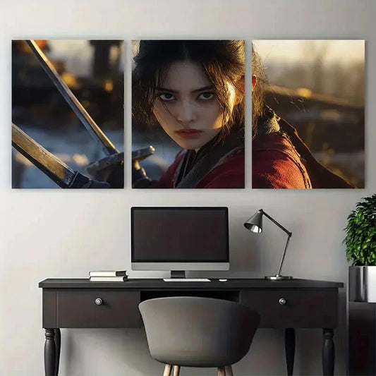 3pcs Custom For Sheung Warrior Perfect Wall Art Set Canvas Framed 40x60cm - High Quality Print 100% Australian Made Wall Canvas Ready to Hang