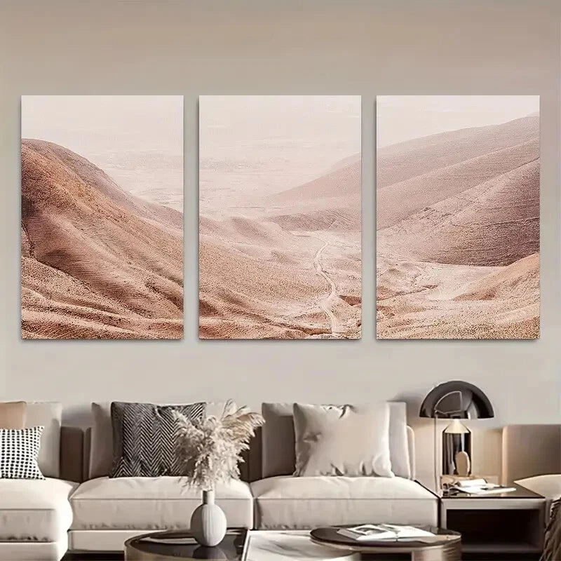 3pcs Boho Desert Arizona Desert Metal Print Ready to Hang Art