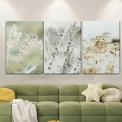 3pcs Botanical Vintage Botanicals Boho Metal Print Ready to Hang Art