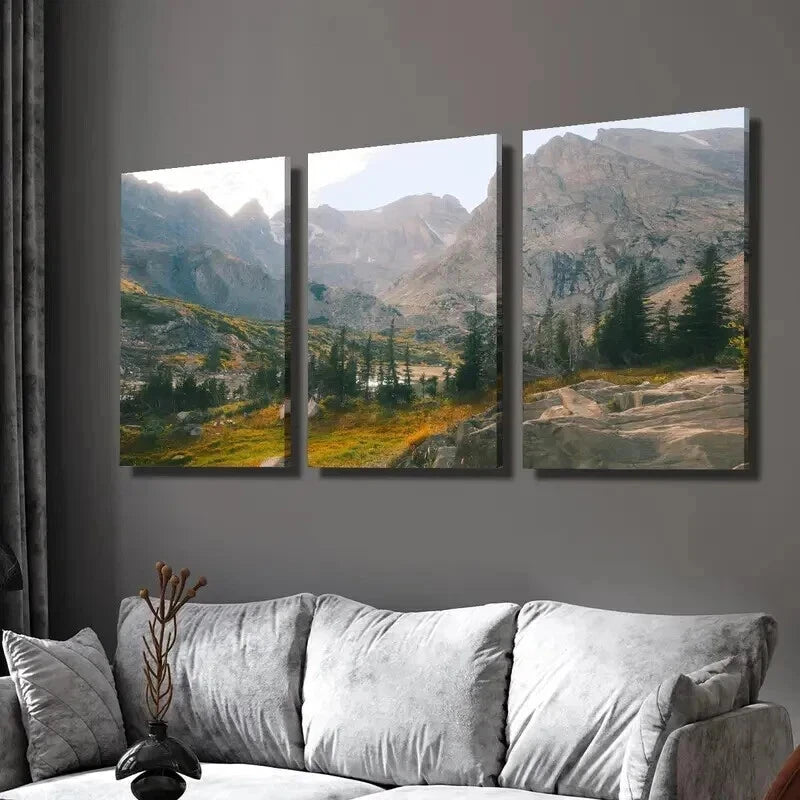 3pcs Spring & Summer Season Landscape Theme Wall Art Set Canvas Framed 40x60cm - High Quality Print 100% Australian Made Wall Canvas Ready to Hang