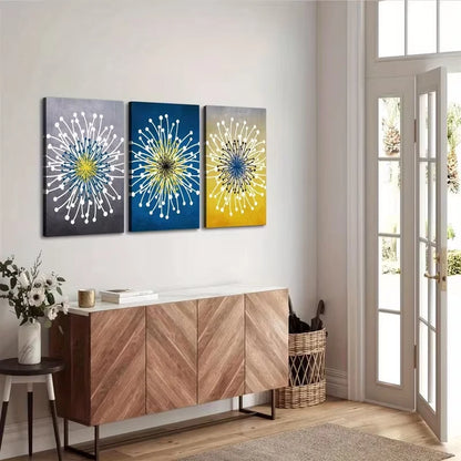 3pcs Abstract Floral Style Flowers Wall Art Set Canvas Framed 40x60cm High Quality Print 100% Australian Made Wall Canvas Ready to Hang