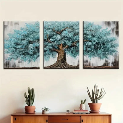 3pcs Tree Of Life Abstract Modern Perfect Wall Art Set Canvas Framed 40x60cm - High Quality Print 100% Australian Made Wall Canvas Ready to Hang