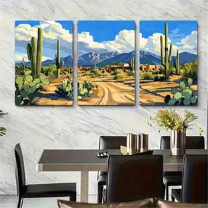 3pcs Tucson Arizona Vibrant Unique Metal Print Ready to Hang Art