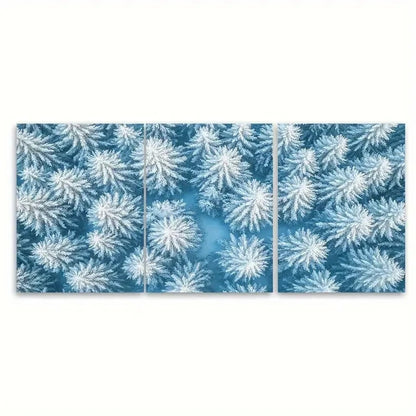 3pcs Pine Birch Trees Aerial View VB  Wall Art Set Canvas Framed 50x70cm - High Quality Print 100% Australian Made Wall Canvas Ready to Hang